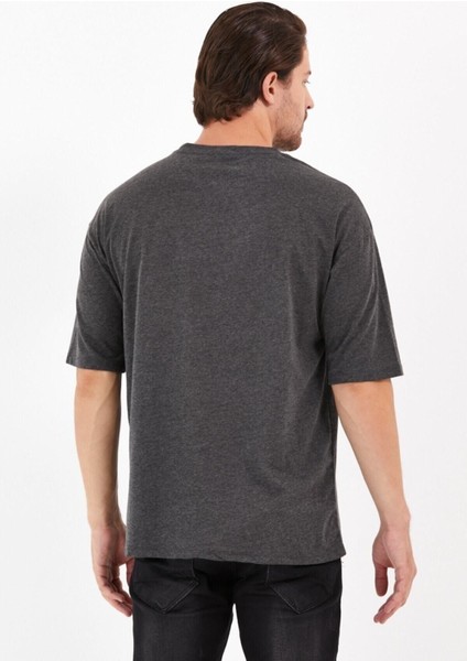 Pamuk Bisiklet Antrasit Gri Oversize T-Shirt fırsatları