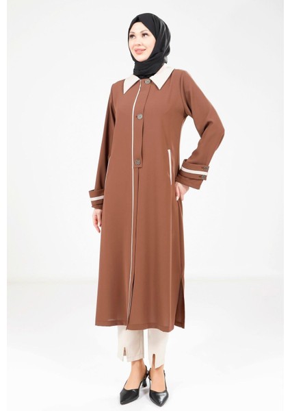 Yakalı Kahve Giy Çık 9354