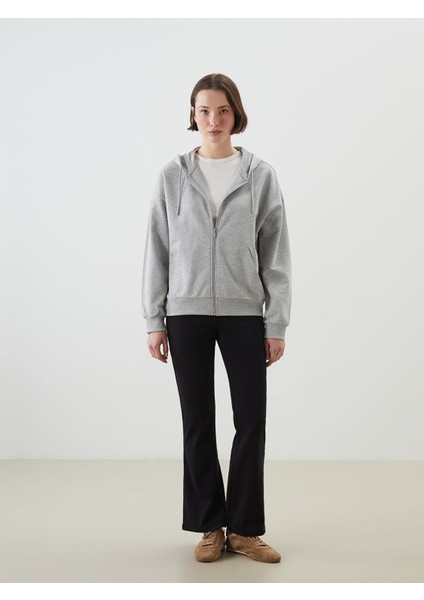 Lcwaıkıkı Classic Kapüşonlu Oversize Kadın Fermuarlı Sweatshirt (S5) fiyatları