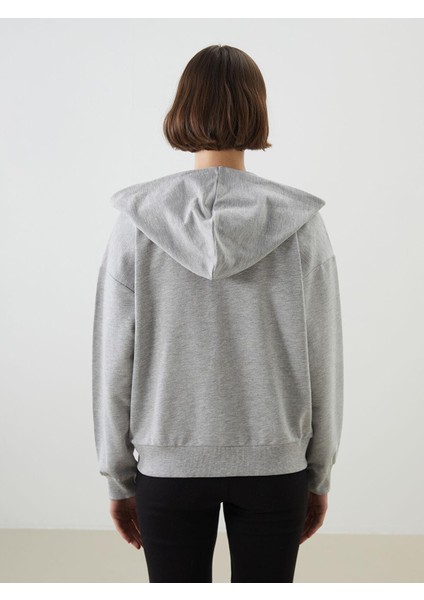Lcwaıkıkı Classic Kapüşonlu Oversize Kadın Fermuarlı Sweatshirt (S5) fırsatları