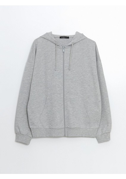 Lcwaıkıkı Classic Kapüşonlu Oversize Kadın Fermuarlı Sweatshirt (S5) indirimleri