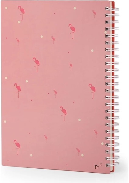 Pembe Flamingo Desenli Özel Baskılı Tasarım Defter
