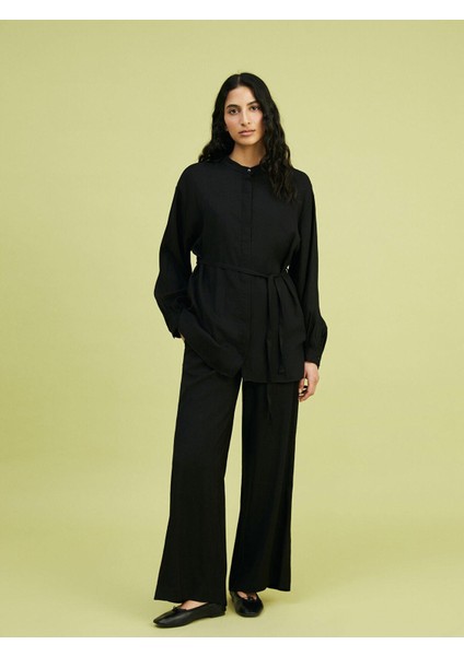 Lcw Modest Hakim Yaka Keten Karışımlı Kadın Gömlek Tunik (S5) fırsatları