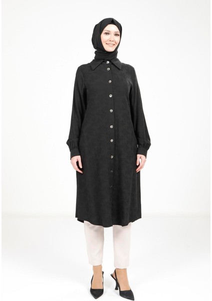 Siyah Renk Tesettür Tunik 9375
