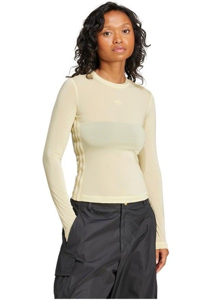 Kadın Sarı Sweatshirt Sheer 3s Ls JD3599