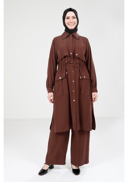 Koyu Kahve Tunik Pantolon Takım 9240