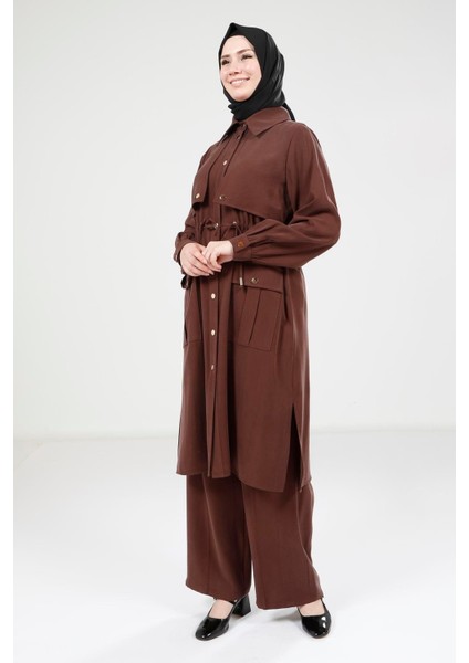 Koyu Kahve Tunik Pantolon Takım 9240 modelleri