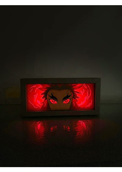 Rengoku 3D Anime Lightbox Işıklı Kutu Tablo