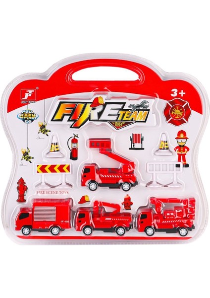 995A-10 Çek Bırak Itfaiye Araç Oyun Seti -Birliktoys