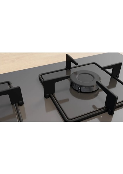 POP6C9P30L Antrasit Gri Gazlı Ocak 4 Gözlü LPG ile Yüksek Güç 7500 W Cam Malzeme modelleri