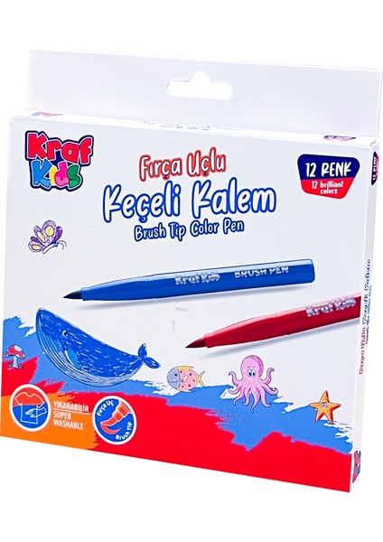 Kıds Kecelı Kalem Fırca Uclu 12 Lı 295