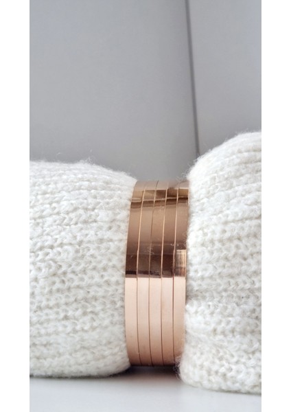 Paslanmaz Çelik 3'lü Ajda Bilezik Rosegold
