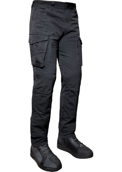 Truva Cargo Black Korumalı Motosiklet Pantolonu Erkek