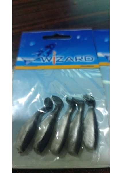 4cm Sahte Silikon - 5 Li - Iğnesiz Balık Formu - 2paket
