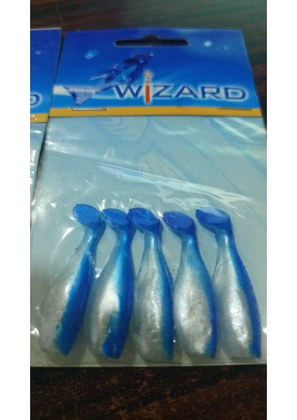 4cm Sahte Silikon - 5 Li - Iğnesiz Balık Formu - 2paket