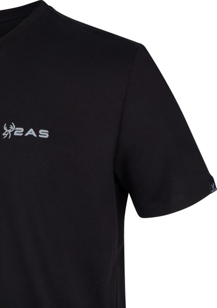 Alex Erkek Sıfır Yaka T-Shirt Siyah