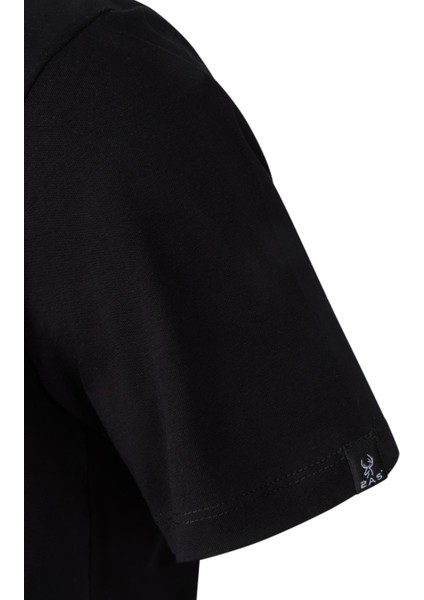 Alex Erkek Sıfır Yaka T-Shirt Siyah