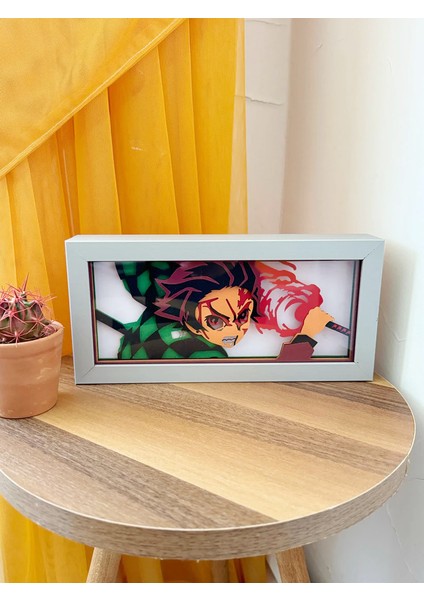 Tanjiro 3D Anime Lightbox Işıklı Kutu Tablo