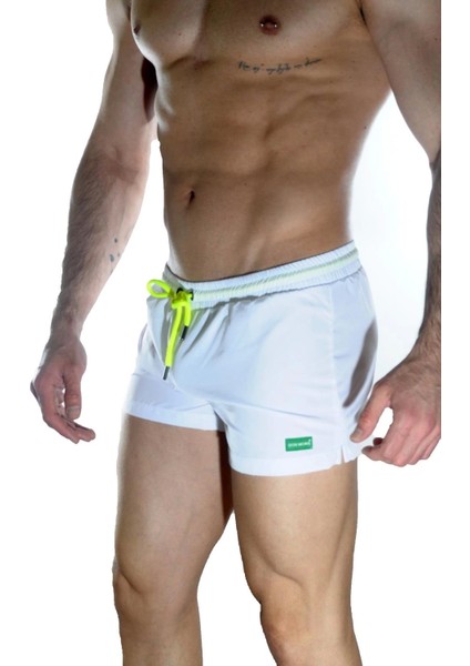 Modlive Erkek Beyaz Mini Mayo Short modelleri