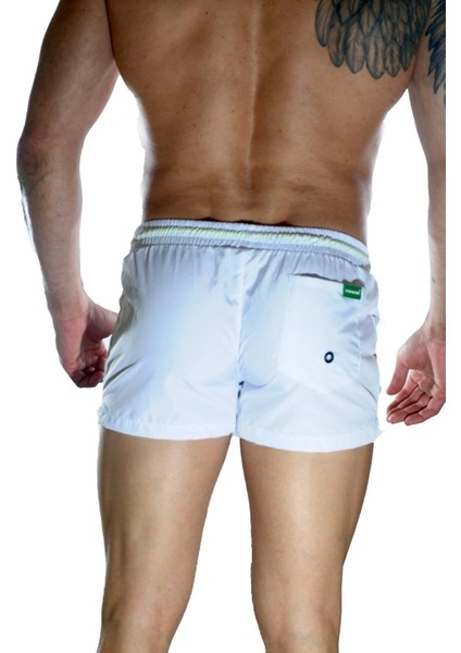 Modlive Erkek Beyaz Mini Mayo Short indirimleri