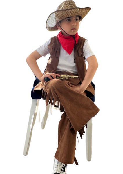 Kovboy Erkek Çocuk Tişört Kombin Kostüm indirimleri