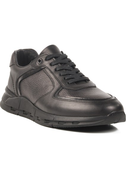 Siyah Hakiki Deri Erkek Sneaker 4K1836-6283 M