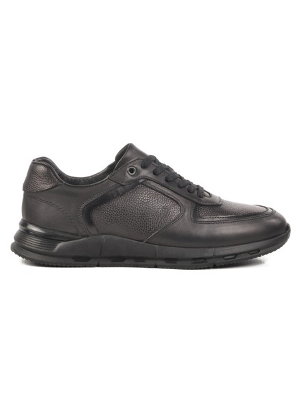 Siyah Hakiki Deri Erkek Sneaker 4K1836-6283 M