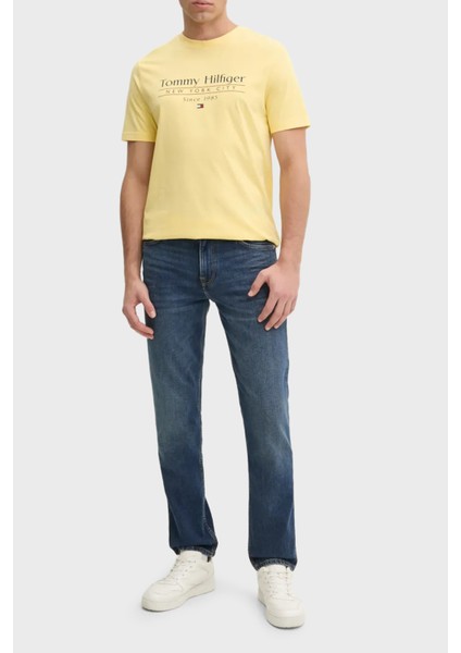 Pamuklu Straight Fit Normal Bel Düz Paça Jeans Erkek Kot Pantolon MW0MW38826 1bd fiyatları