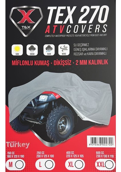 Atv Utv Motosiklet Brandası 3xl Beden 600CC Üstü / U305 x G150 x Y140 fiyatları