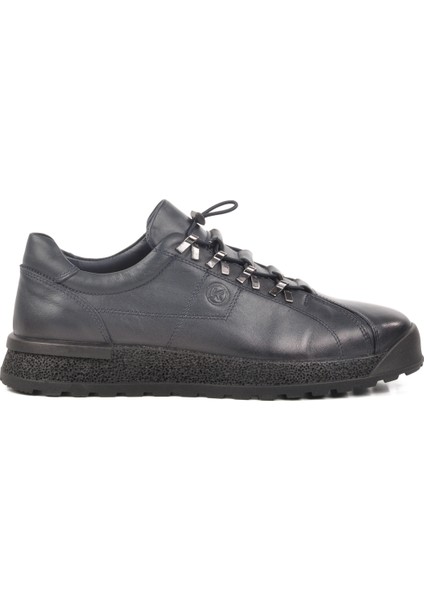 Lacivert Hakiki Deri Erkek Sneaker 3K1820-3835 M