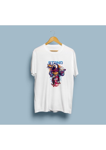 Oversize Stand Tasarım Unisex T-Shirt