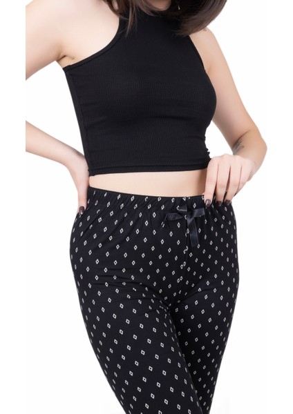 Looksense Kadın Siyah Viskon Tek Alt Pijama 03200 modelleri