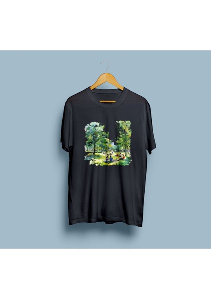 Oversize Maçka Parkı Tasarım Unisex T-Shirt