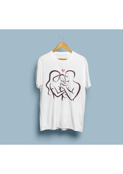 Oversize Aile Baskılı Tasarım T-Shirt