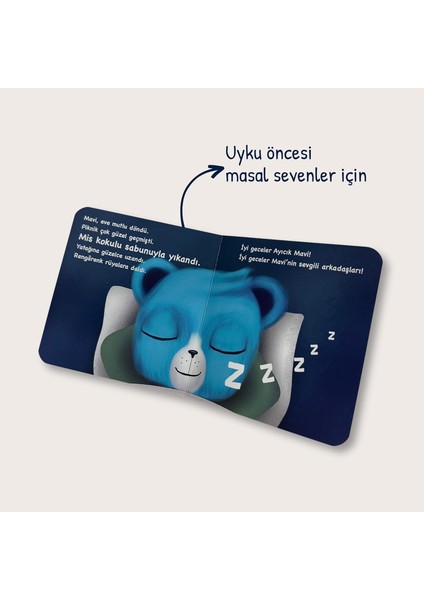 Ayıcık Mavi İle İyi Geceler Masalları Seti (7 Kitap) - Melek Dinçer