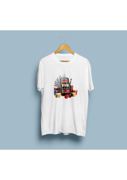 Oversize Kumarhane Slot Makinesi Unisex T-Shirt