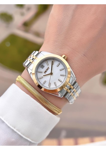 Çelik Kasa ve Kordon 5 Atm Suya Dayanıklı 2 Yıl Garantili Kadın Kol Saati+Bileklik DKNY.0035.1 fiyatları