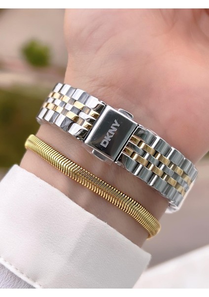 Çelik Kasa ve Kordon 5 Atm Suya Dayanıklı 2 Yıl Garantili Kadın Kol Saati+Bileklik DKNY.0035.1 modelleri