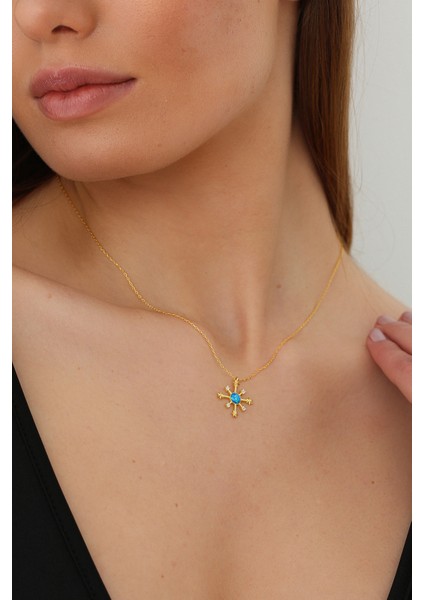 Kadın 925 Ayar Opal Taşlı Galaxy Yıldızı Kolye fiyatları