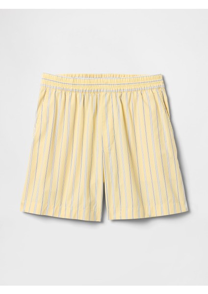 Kadın Sarı Organik Pamuk Poplin Boxer Şort modelleri