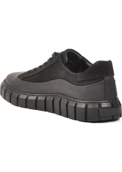 Siyah Nubuk Hakiki Deri Erkek Sneaker 2K0674-7662 M fırsatları