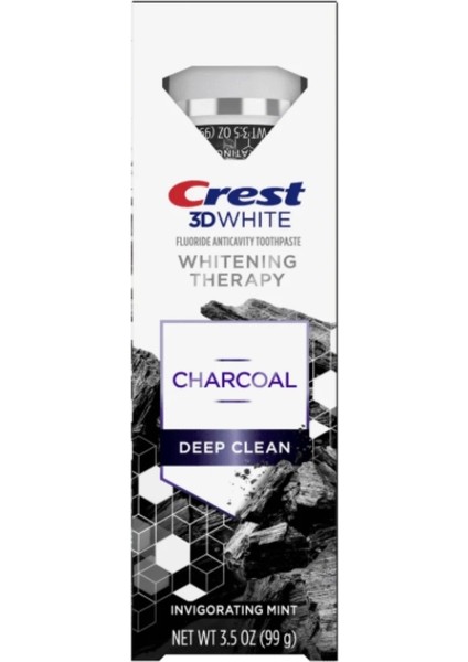 3D White Fluorıde Antıcavıty Toothpaste Whıteıng Therapy Charcoal Deep Clean Diş Macunu 99 gr