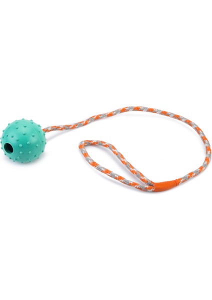 Beeztees Köpek Oyuncağı, Sesli, Ipli Top, Kauçuk, Mavi, 60CM