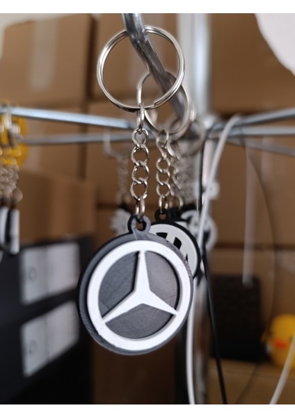 Mercedes 3D Baskı Oto Anahtarlık