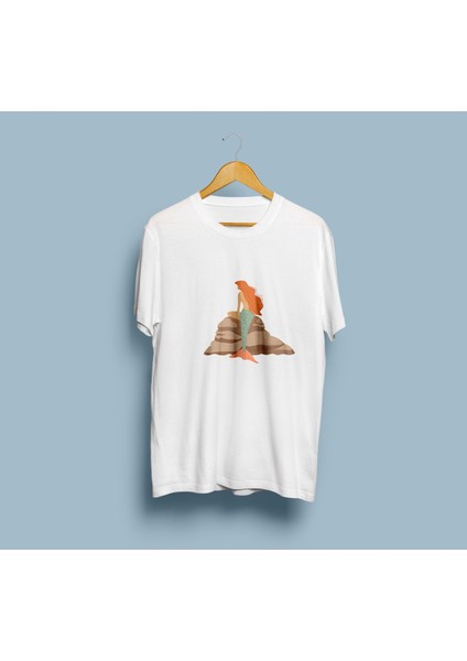 Oversize Deniz Kızı Tasarım Unisex T-Shirt