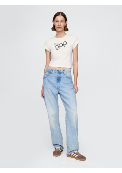 Kadın Kırık Beyaz Gap Logo T-Shirt fiyatları