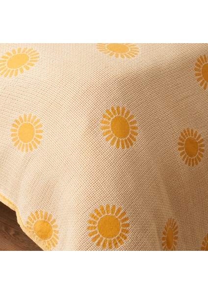 Sunny Pamuklu Çift Kişilik Yatak Örtüsü Sarı (200X220 Cm)