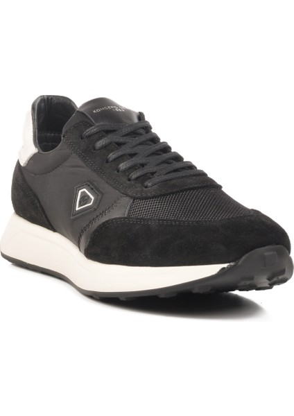 Siyah-Beyaz Hakiki Deri Erkek Sneaker 3Y1530-E320 M
