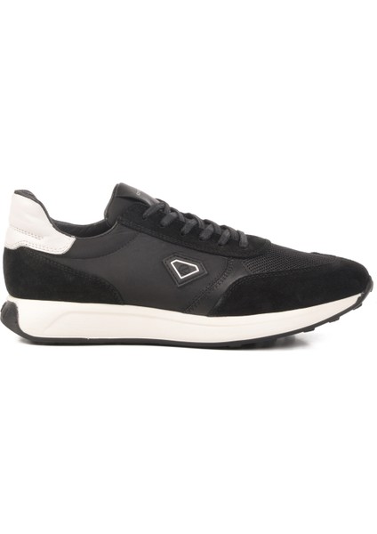 Siyah-Beyaz Hakiki Deri Erkek Sneaker 3Y1530-E320 M
