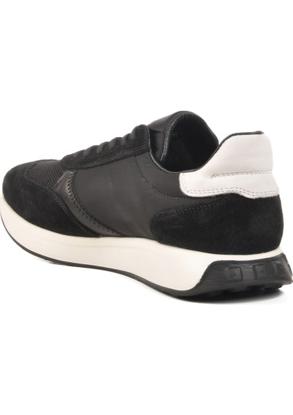 Siyah-Beyaz Hakiki Deri Erkek Sneaker 3Y1530-E320 M